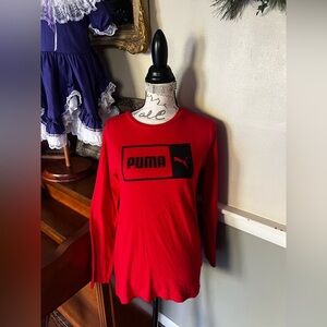 ❤️ Puma Long Sleeve Tee Youth Sz
L 14/16 Athletic Logo Dry Cell
Red Unisex